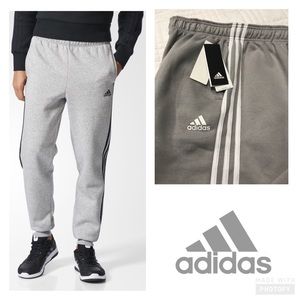 adidas essentials fleece 3-stripe joggers adidas essentials fleece 3-stripe joggers